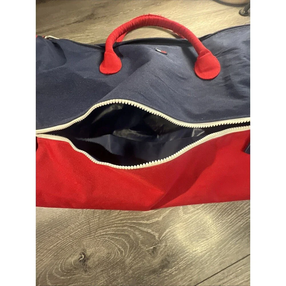 Tommy Hilfiger Tri-Color Cotton Canvas Duffle Bag